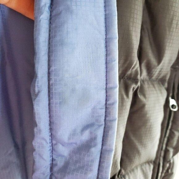 Men's Vest Black Blue M Feather Down Reversible Unisex Puffer - Picture 8 of 9